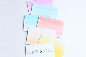 Cartes de visite et aquarelle