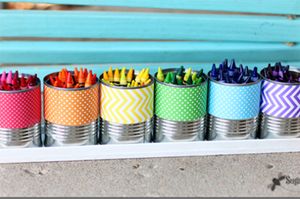 Pots à crayons Arc-en-Ciel Montessori