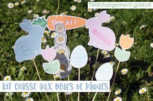 Chasse aux oeufs de Pâques amusante et colorée avec Une Jolie Fête - Printable gratuit