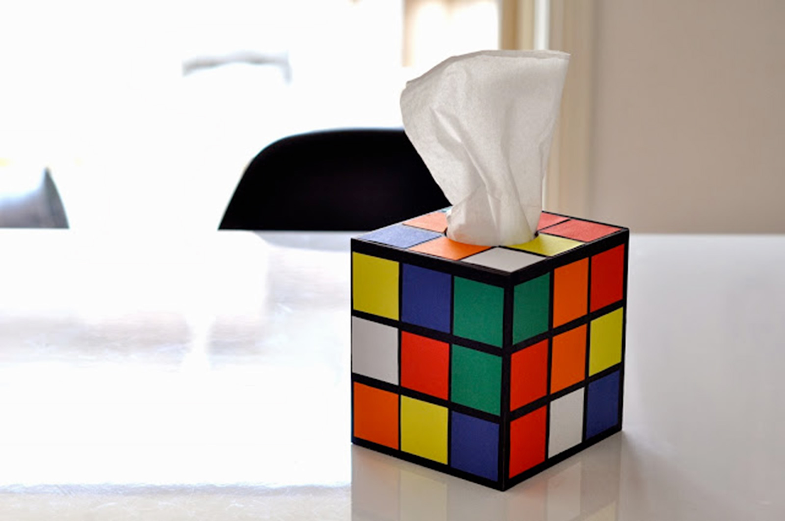 Tuto: Boite à Mouchoirs en forme de Rubik's Cube pour Geek 